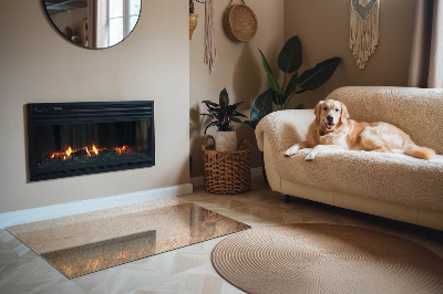 Placa protección suelo estufa Motivo de piedra auténtico