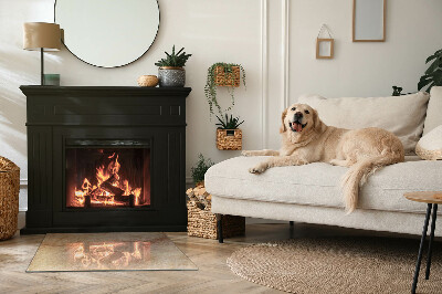 Placa protección suelo estufa Motivo de piedra auténtico