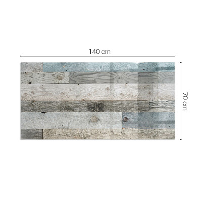 Szyba hartowana pod kominek Różnorodne barwy desek w stylu