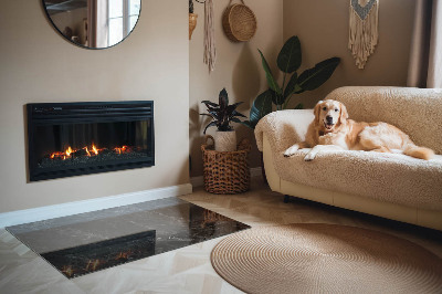 Protector suelo para estufa de leña Diseño clásico de mármol