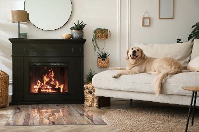 Podkładka pod kominek Wzór deski w harmonijnym układzie