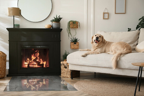 Placa de vidrio para chimenea Estilizar la superficie cruda