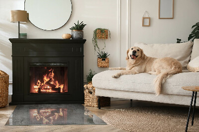 Placa de vidrio para chimenea Estilizar la superficie cruda