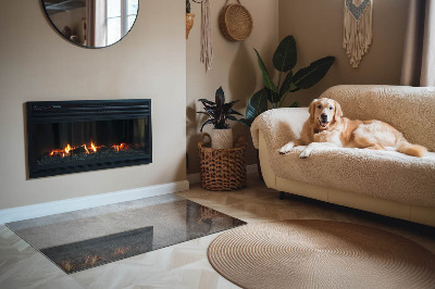 Placa de vidrio para chimenea Estilizar la superficie cruda