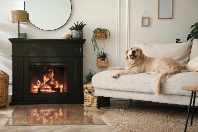 Placa protectora suelo estufa Motivo de óxido en la estructura metálica.