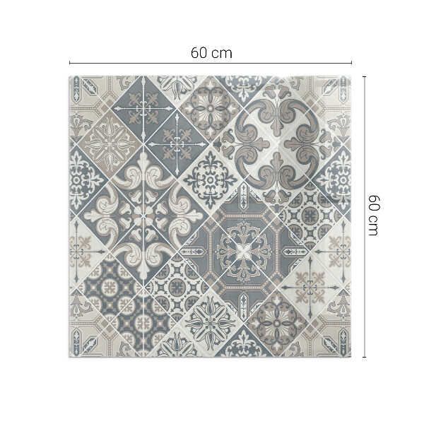 Placa protectora suelo estufa Patrones de mosaico decorativos