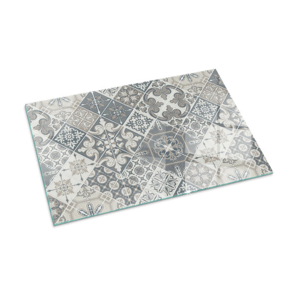 Placa protectora suelo estufa Patrones de mosaico decorativos