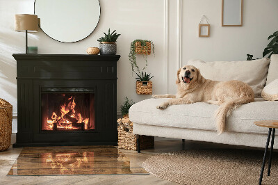 Protector suelo para estufa de leña Patrones de vetas de madera