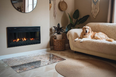 Placa de vidrio para chimenea Azulejos con patrones estilo mosaico