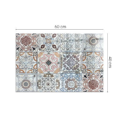 Placa de vidrio para chimenea Azulejos con patrones estilo mosaico