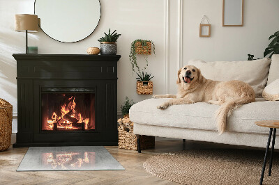 Protector suelo para estufa de leña Textura de hormigón en estilo industrial.