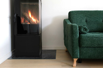 Placa de vidrio para chimenea Diseño con acabado de piedra