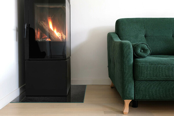 Szyba hartowana pod kominek Desen kamiennej nawierzchni