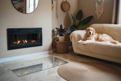 Protector suelo para estufa de leña Diseño moderno con estructura.