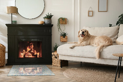 Protector suelo para estufa de leña Diseño moderno con estructura.