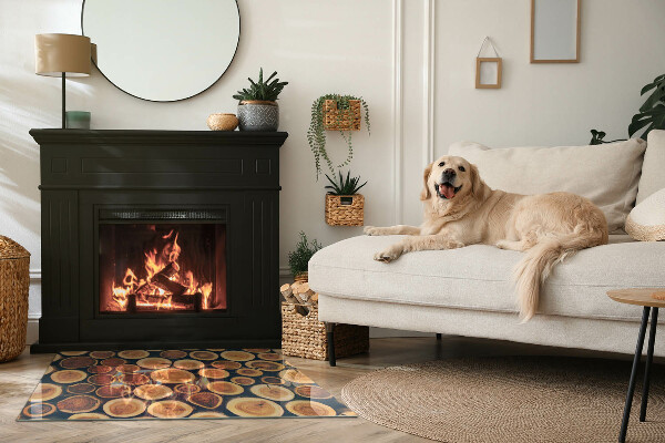 Podkładka pod kominek Skrzynka z motywem drewna wciętego