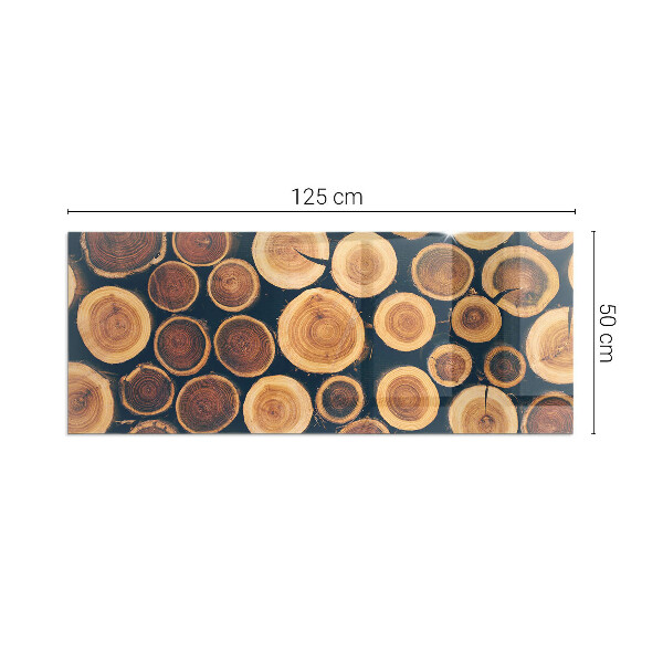 Protector suelo para estufa de leña Una caja con un motivo de madera dentada.