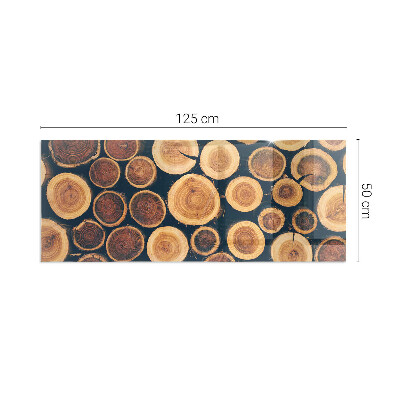 Protector suelo para estufa de leña Una caja con un motivo de madera dentada.