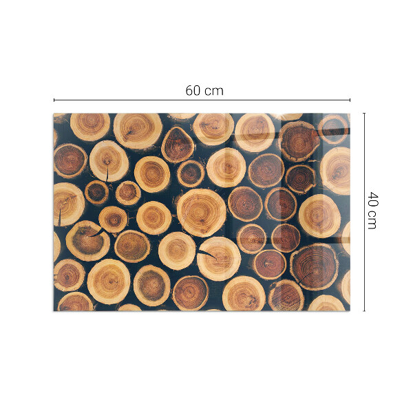 Protector suelo para estufa de leña Una caja con un motivo de madera dentada.