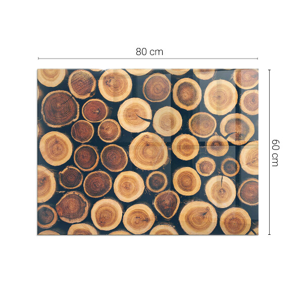 Protector suelo para estufa de leña Una caja con un motivo de madera dentada.