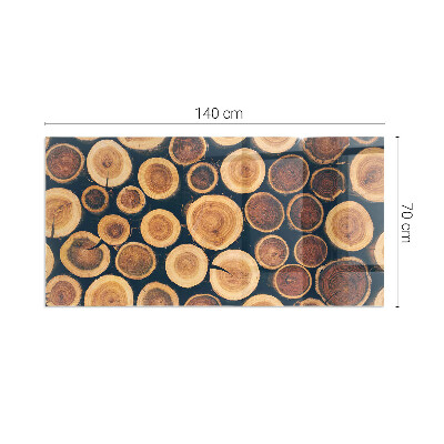 Protector suelo para estufa de leña Una caja con un motivo de madera dentada.