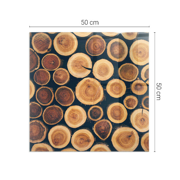 Protector suelo para estufa de leña Una caja con un motivo de madera dentada.