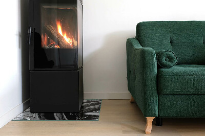 Placa protectora suelo estufa Líneas y ondas en una versión moderna.