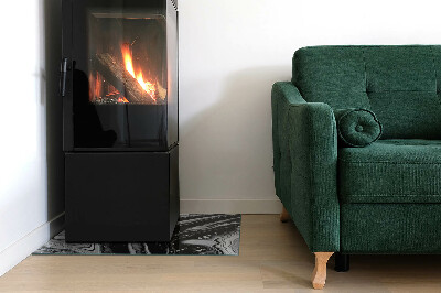 Placa protectora suelo estufa Líneas y ondas en una versión moderna.