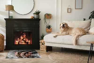 Placa protectora suelo estufa Líneas y ondas en una versión moderna.
