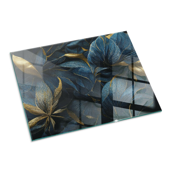 Protector suelo para estufa de leña Hojas elegantes en un patrón