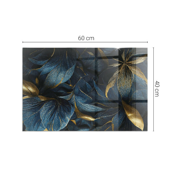 Protector suelo para estufa de leña Hojas elegantes en un patrón