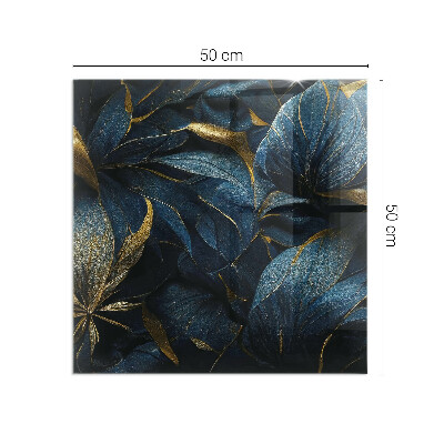 Protector suelo para estufa de leña Hojas elegantes en un patrón