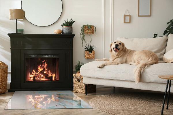 Placa de vidrio para chimenea Ondas de color abstractas