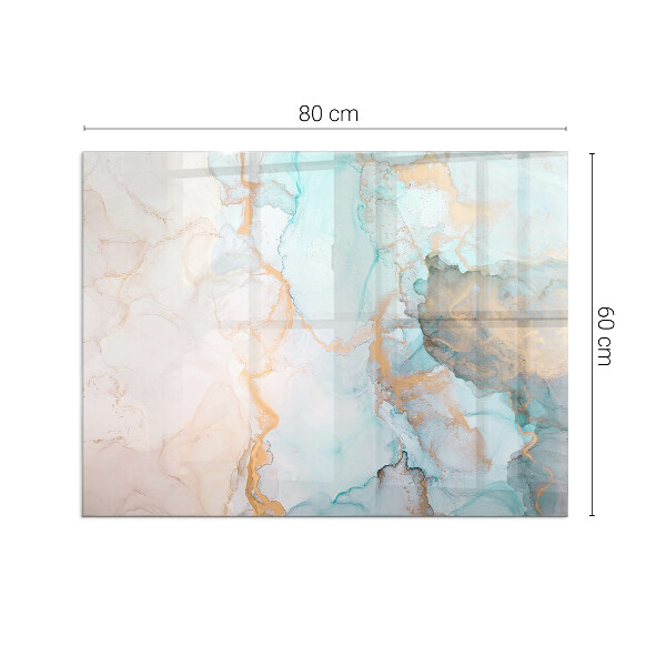 Placa de vidrio para chimenea Ondas de color abstractas