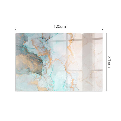 Placa de vidrio para chimenea Ondas de color abstractas