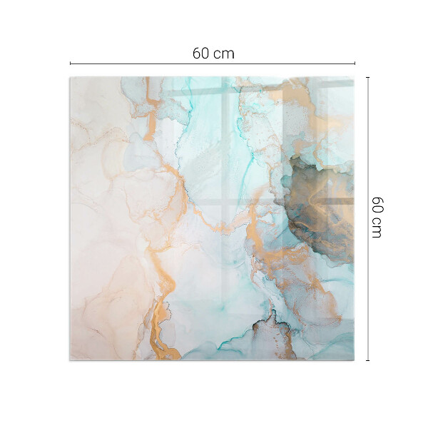 Placa de vidrio para chimenea Ondas de color abstractas