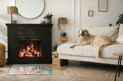 Placa de vidrio para chimenea Ondas de color abstractas