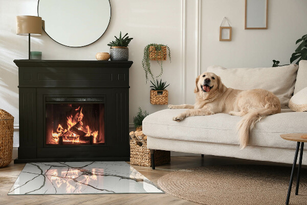 Placa protectora suelo estufa Patrón de vetas estilo mármol