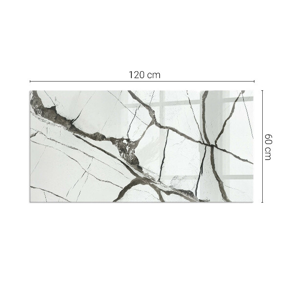 Placa protectora suelo estufa Patrón de vetas estilo mármol