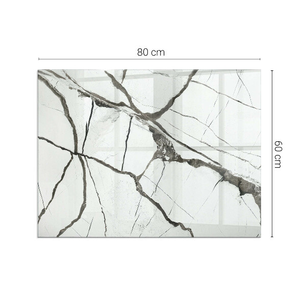 Placa protectora suelo estufa Patrón de vetas estilo mármol