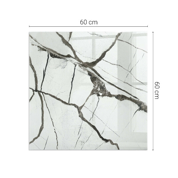 Placa protectora suelo estufa Patrón de vetas estilo mármol