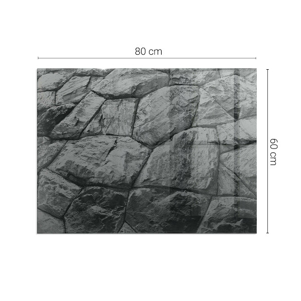 Placa protección suelo estufa Motivo de piedra natural