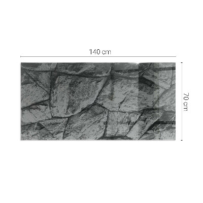 Szyba hartowana pod kominek Naturalny motyw kamienia
