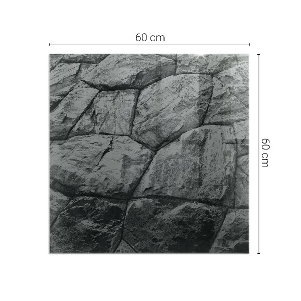 Placa protección suelo estufa Motivo de piedra natural