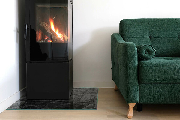 Placa protección suelo estufa Motivo de piedra natural