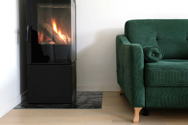 Placa protección suelo estufa Motivo de piedra natural