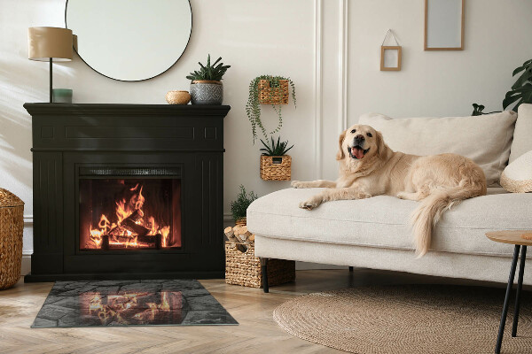 Placa protección suelo estufa Motivo de piedra natural