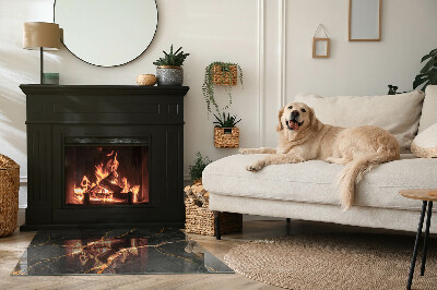 Protector suelo para estufa de leña Mármol clásico con vetas sutiles