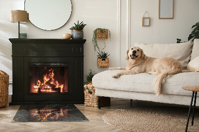 Protector suelo para estufa de leña Mármol clásico con vetas sutiles