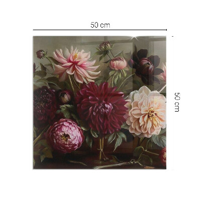 Placa protección suelo estufa Detalles de flores de colores